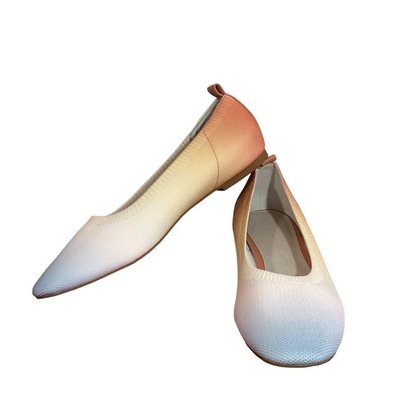 SANCTUARY - BLUE ORANGE OMBRÉ SLIP ON - VERY LIGHT WEAR AND HAS PRICE TAG S3 - Picture 1 of 8